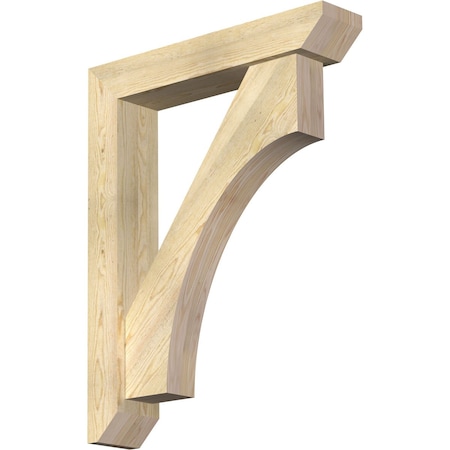 Ekena Millwork Westlake Slat Rough Sawn Bracket w/ Offset Brace, Douglas Fir, 6"W x 30"D x 38"H BKT0604X30X38WTL06RDF